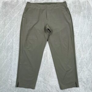Athleta Brooklyn Ankle Pants Women 18 High Rise Green Lightweight Pull On 198671
